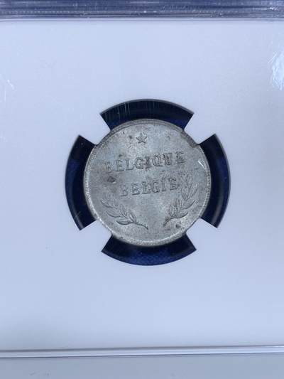 《竞宝斋》第438场 周日，周一，周二 3场连拍 （全场包邮） NGC MS62 比利时 1944年 2法郎 锌币 二战小面值易氧化金属 好品存世有限