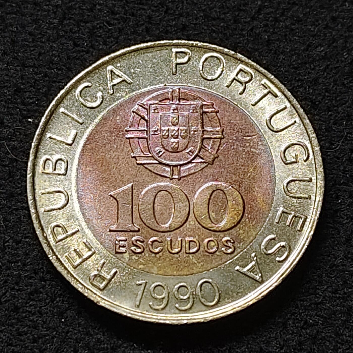 【全场包邮】纯粹捡漏拍478场（免费代拍第15场） 葡萄牙1990年100埃斯库多佩德罗·努涅斯双色币