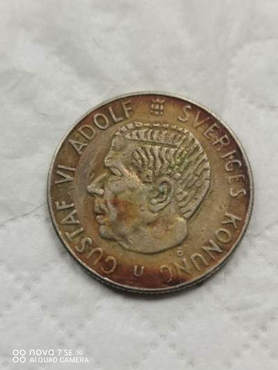 外国钱币 - 72年瑞典1克郎