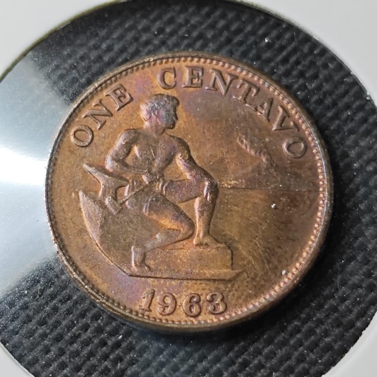 KK钱币收藏小铺  第371场  2月预留时间 周末发货  1963菲律宾1分铜币 好品