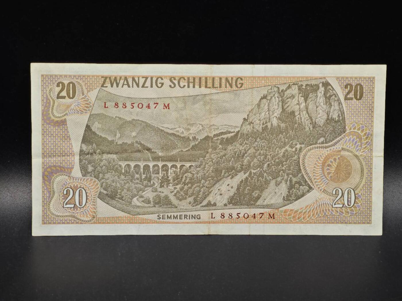 【淘币小摊】限时拍第八百拍  纸币场  满百包邮可预留两周  周一统一发货  奥地利1967年20先令