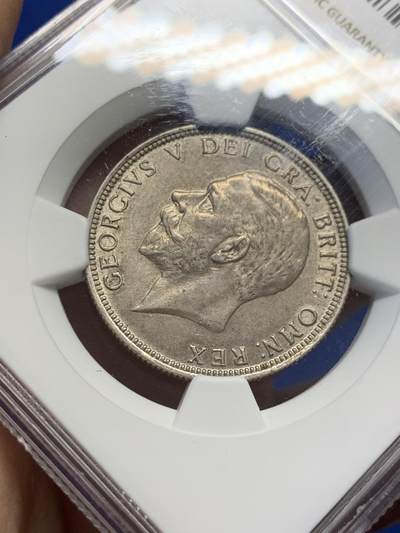 《竞宝斋》第438场 周日，周一，周二 3场连拍 （全场包邮） NGC MS61 英国 1931年 2先令弗洛林，乔五银币 包浆难得