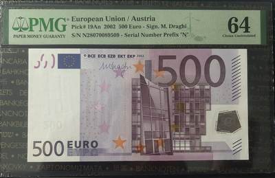 【礼羽收藏】🌏世界钱币拍卖第112期 - 2002版500欧元无4，奥地利版