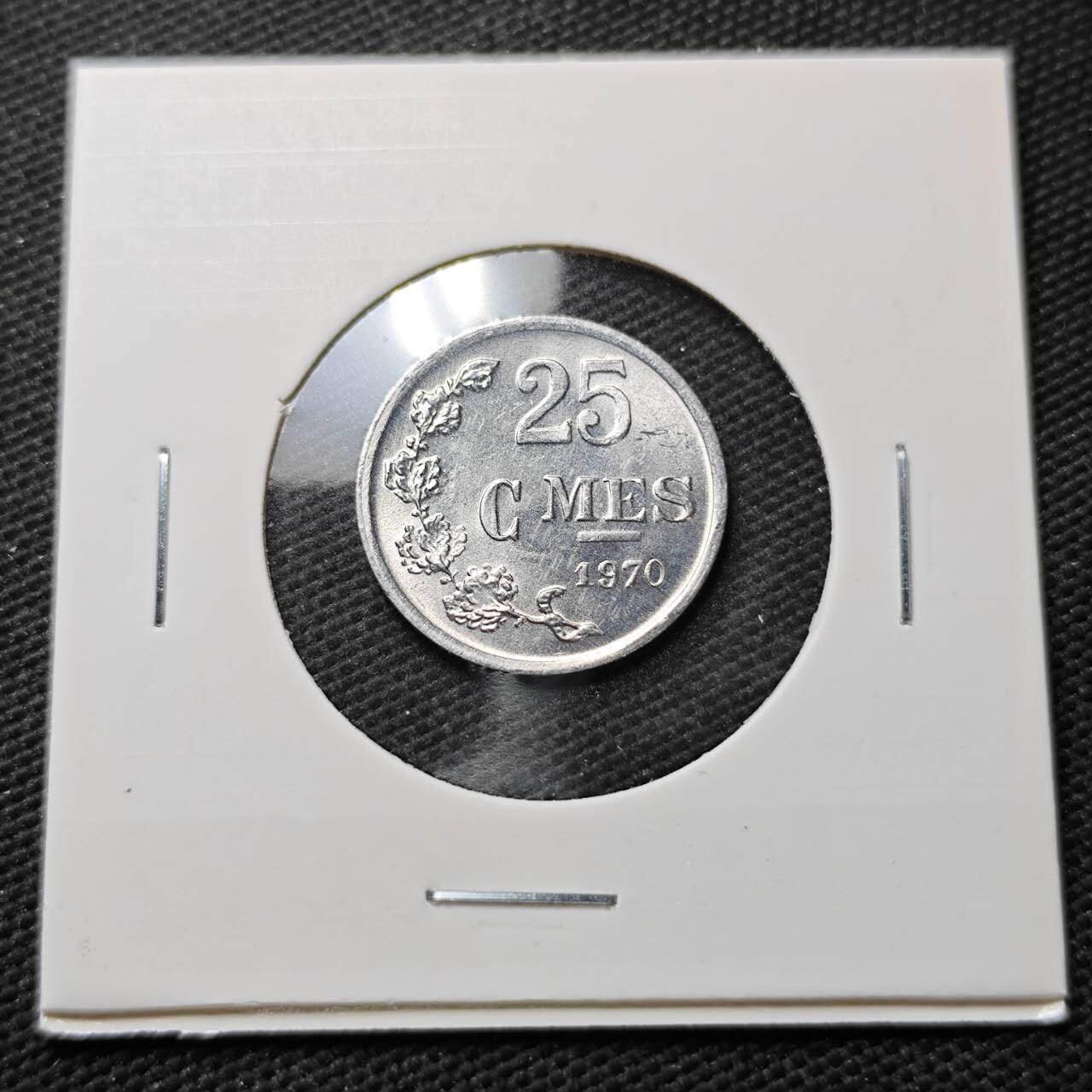 KK钱币收藏小铺  第372场  2月预留时间 周末发货  1970摩纳哥25分 好品