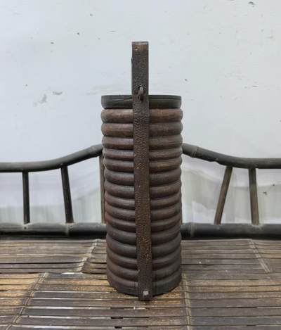 木雕老竹雕提篮盒文盒 