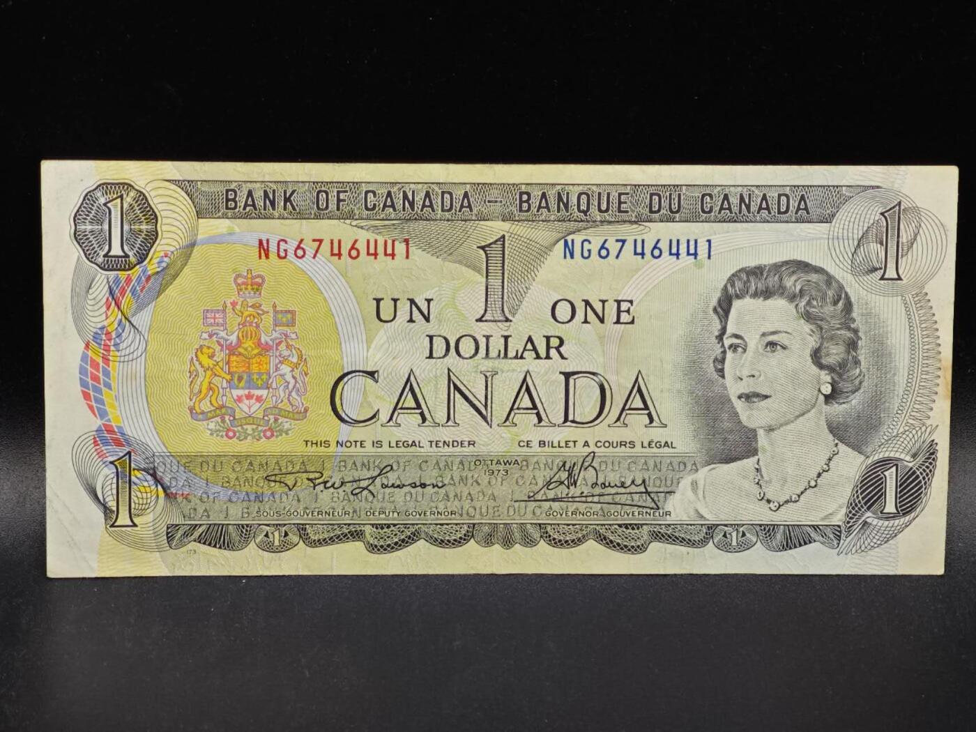 【淘币小摊】限时拍第八百拍  纸币场  满百包邮可预留两周  周一统一发货  加拿大1973年1元