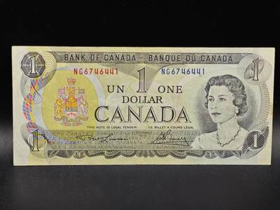 【淘币小摊】限时拍第八百拍  纸币场  满百包邮可预留两周  周一统一发货  - 加拿大1973年1元
