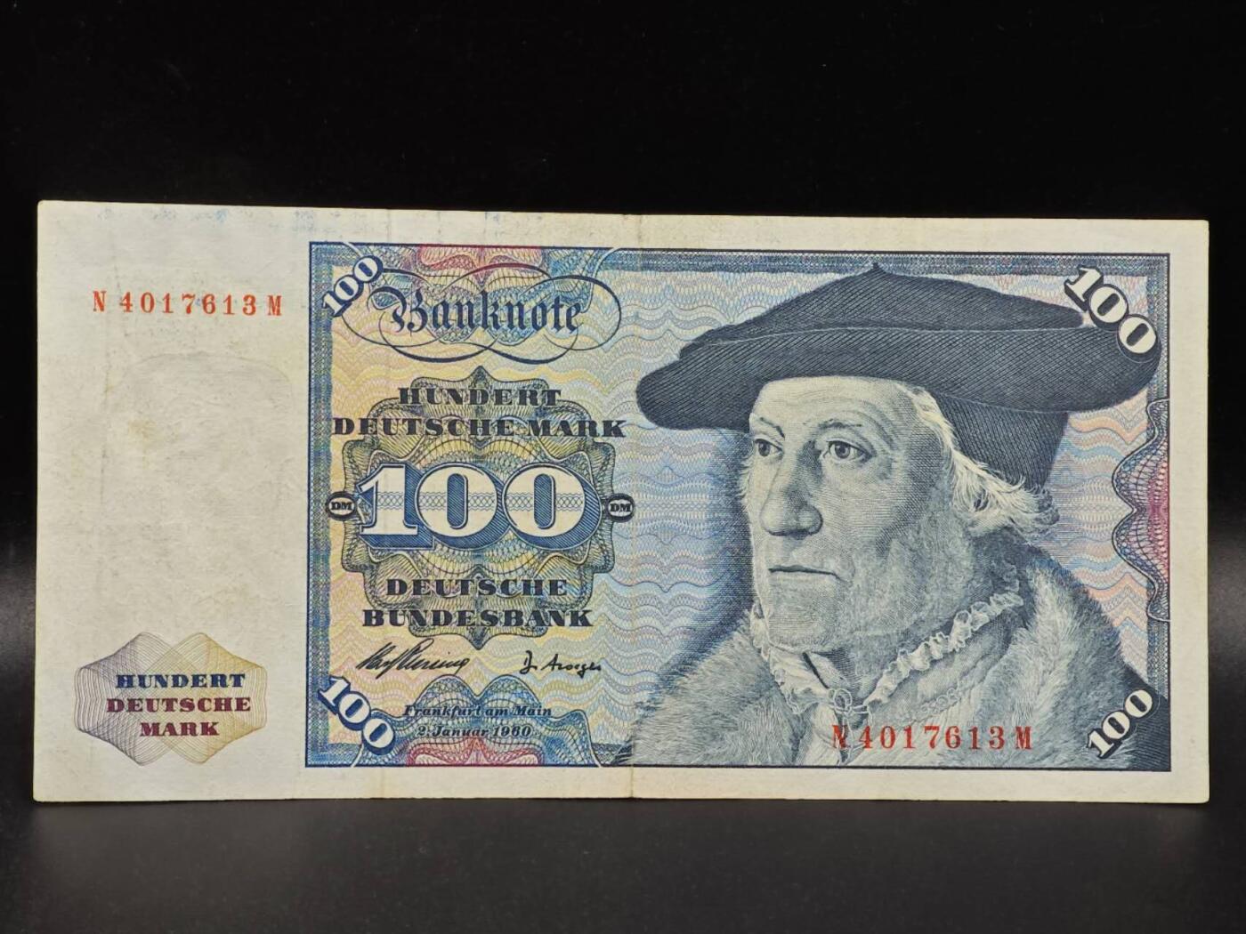 【淘币小摊】限时拍第八百拍  纸币场  满百包邮可预留两周  周一统一发货  德国1960年100马克