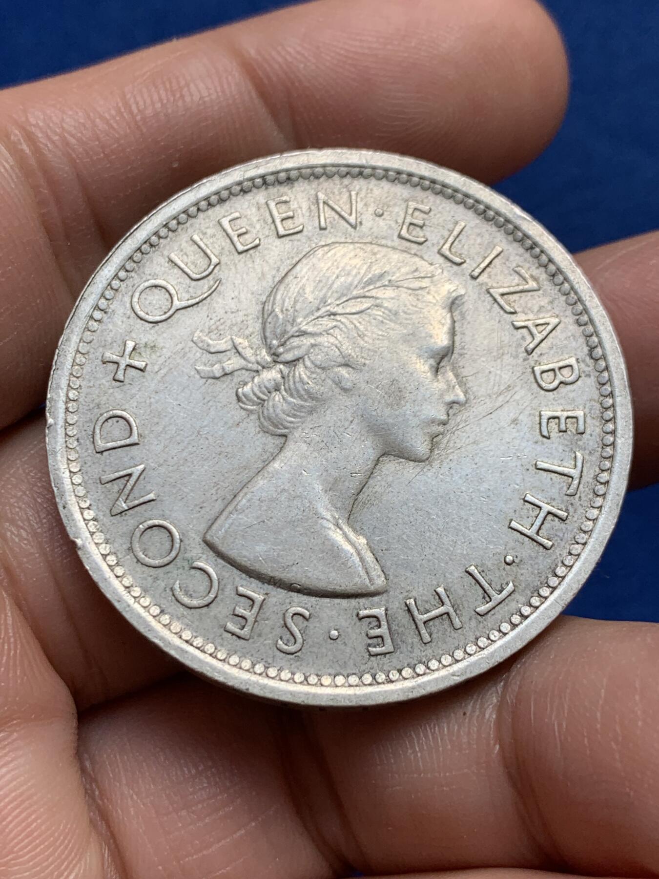 《竞宝斋》第438场 周日，周一，周二 3场连拍 （全场包邮） 南罗德西亚（津巴布韦）1953年纪念罗德斯诞辰一百周年一克朗大银币