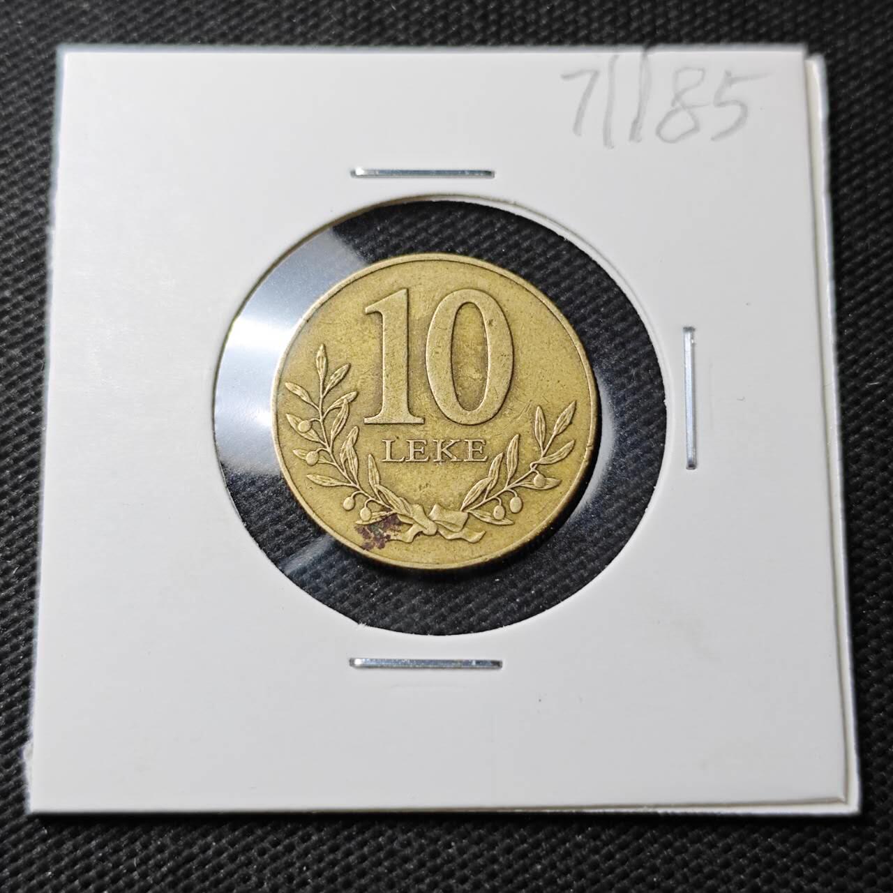KK钱币收藏小铺  第371场  2月预留时间 周末发货  阿尔巴尼亚10列克