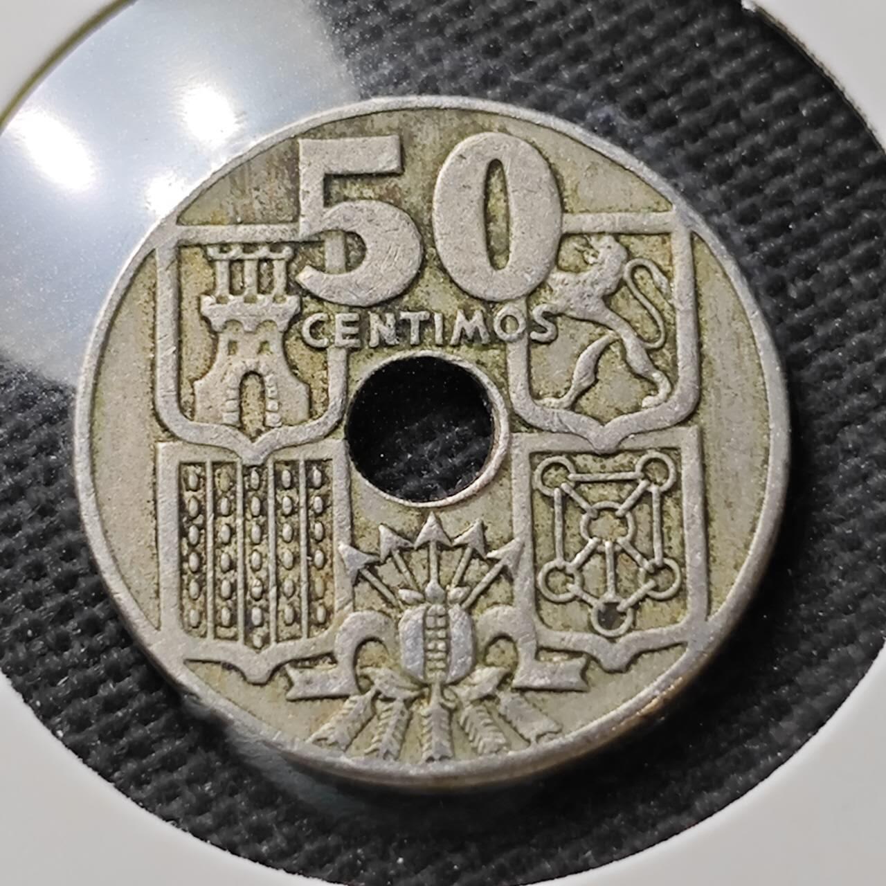 KK钱币收藏小铺  第371场  2月预留时间 周末发货  西班牙50比塞塔