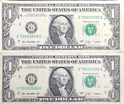 回流1115 - 美国2009年1美元两枚连号