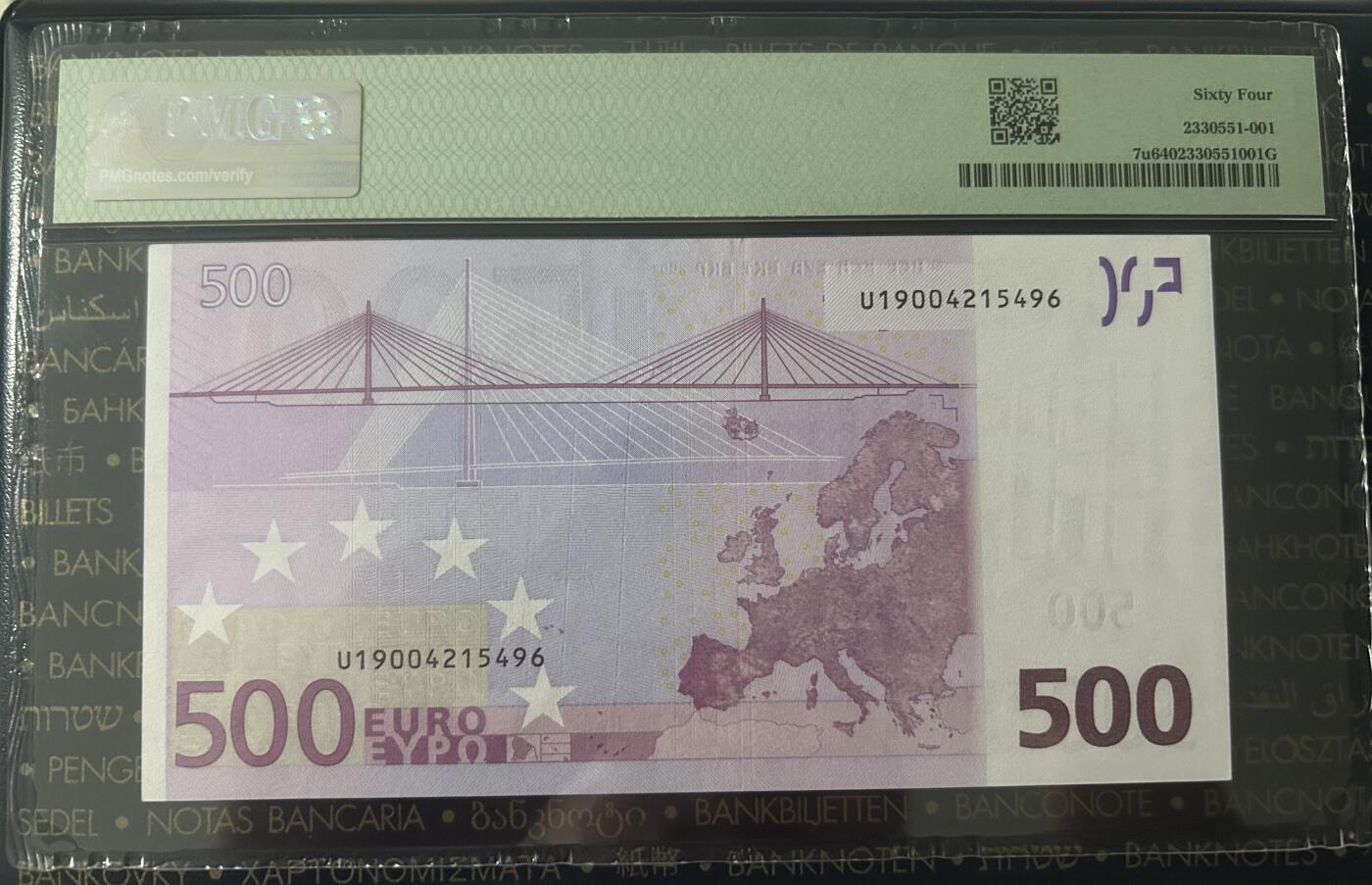 【礼羽收藏】🌏世界钱币拍卖第112期 2002版一签500欧元