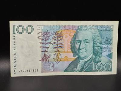 【淘币小摊】限时拍第八百拍  纸币场  满百包邮可预留两周  周一统一发货  - 瑞典100克朗