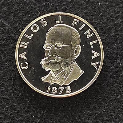 【全场包邮】纯粹捡漏拍478场（免费代拍第15场） - 巴拿马1975年5分精制币-古巴医生黄热病研究先驱卡洛斯·芬莱