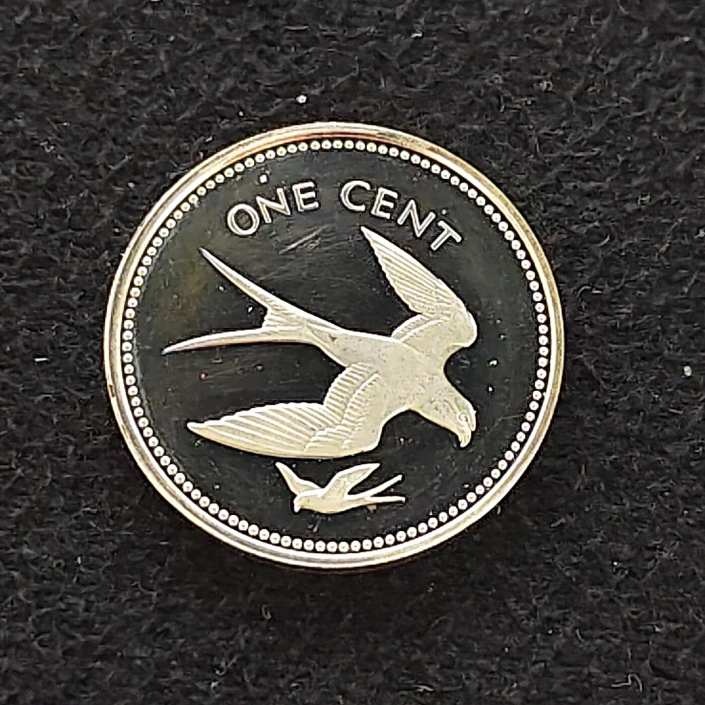 【全场包邮】纯粹捡漏拍478场（免费代拍第15场） 伯利兹1974年1分燕尾鸢精制银币