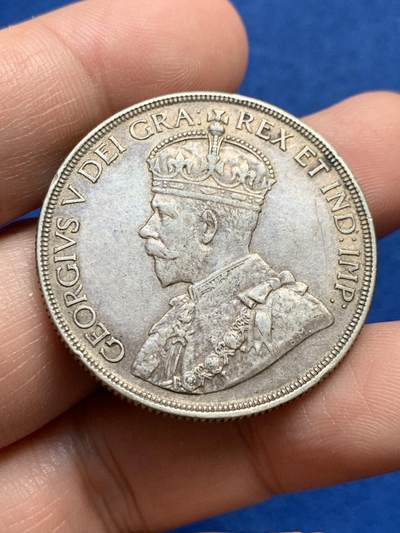 《竞宝斋》第438场 周日，周一，周二 3场连拍 （全场包邮） - 加拿大1936年独木舟一元银币 乔治五世头像，加拿大早期划船银币，品相包浆状态都很好