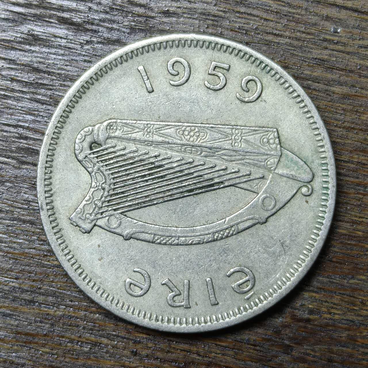 【铜匠收藏】★第132场★散币场，无佣金，30包邮。不满30元，支付5元运费。《接受代拍 代送NGC评级》 爱尔兰 1959年 2先令 大西洋三文鱼