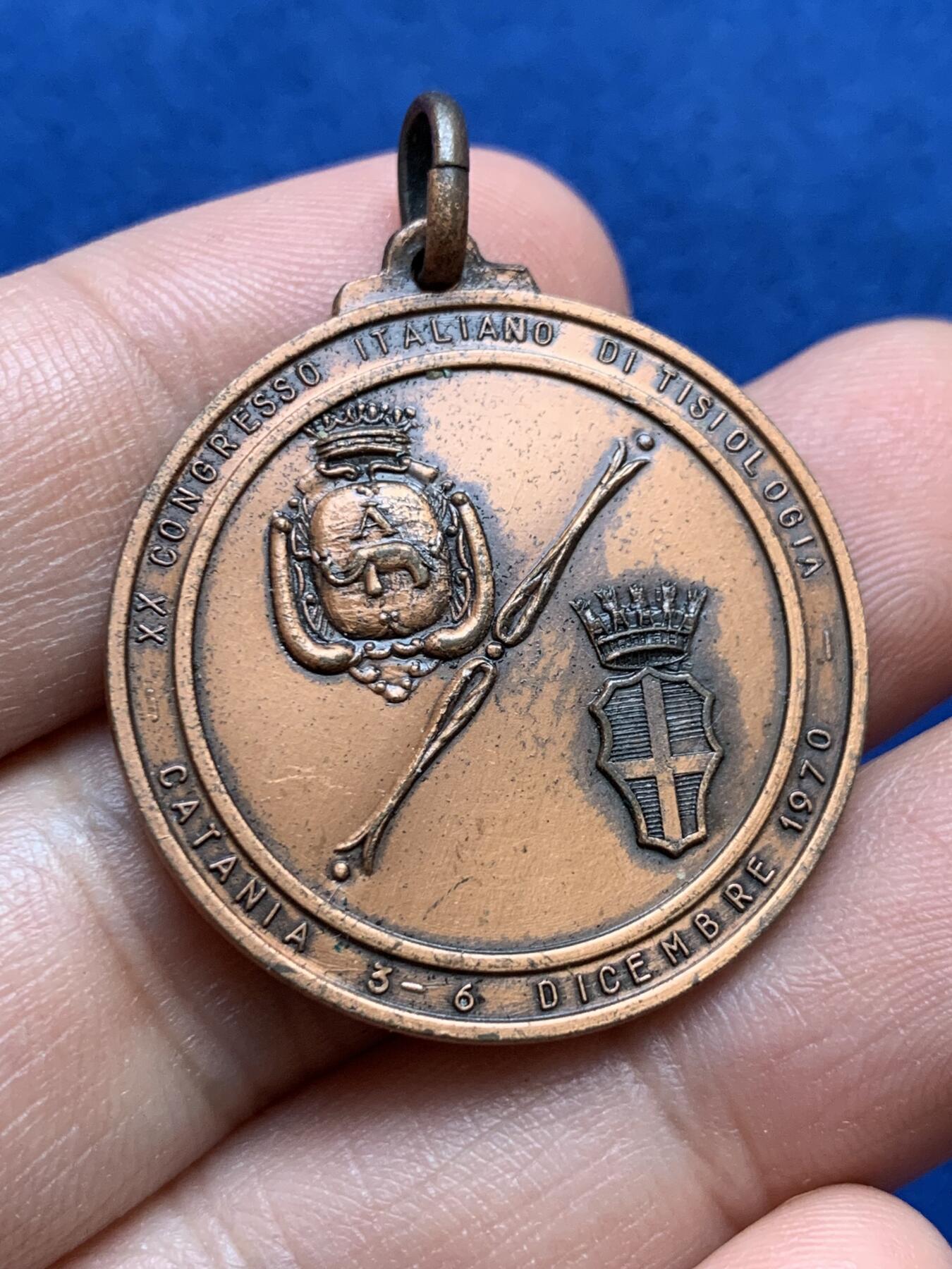 《竞宝斋》第438场 周日，周一，周二 3场连拍 （全场包邮） 意大利反结核运动纪念章 11.2克 30.8mm