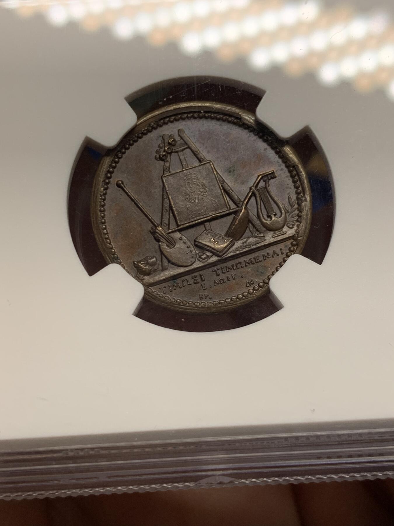 《竞宝斋》第438场 周日，周一，周二 3场连拍 （全场包邮） NGC MS63BN 法国霍腾丝·德·博阿尔内纪念铜章  霍腾丝·德·博阿尔内（1783-1837）系拿破仑一世继女，1802年嫁予其弟路易·波拿巴。1806年随夫成为荷兰王后，亦是拿破仑三世生母。