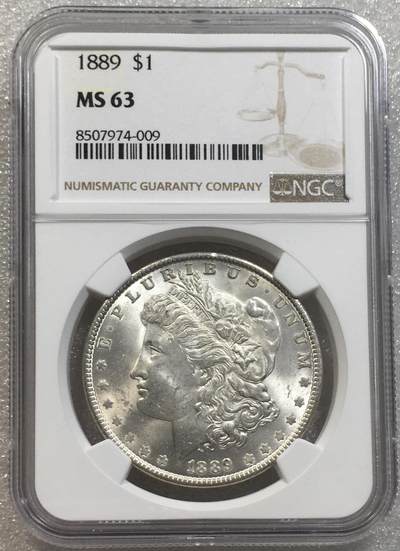 世界钱币专场拍卖 每周二开拍 - NGCMS63美国1889年摩根女神一美元银币