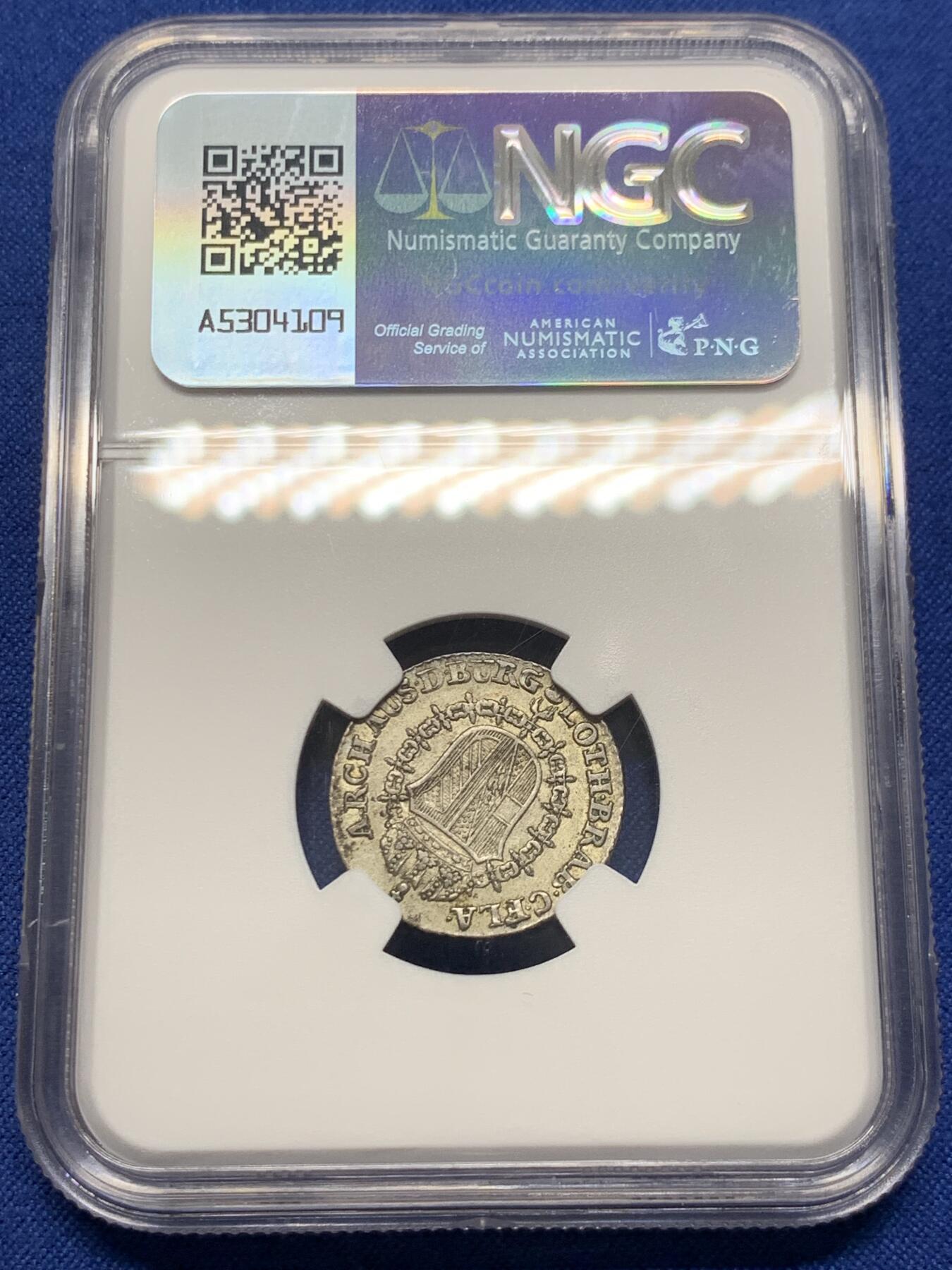 《竞宝斋》第438场 周日，周一，周二 3场连拍 （全场包邮） NGC AU55 奥属尼德兰 1789年 10L 银币 双面深打 品种不可错过