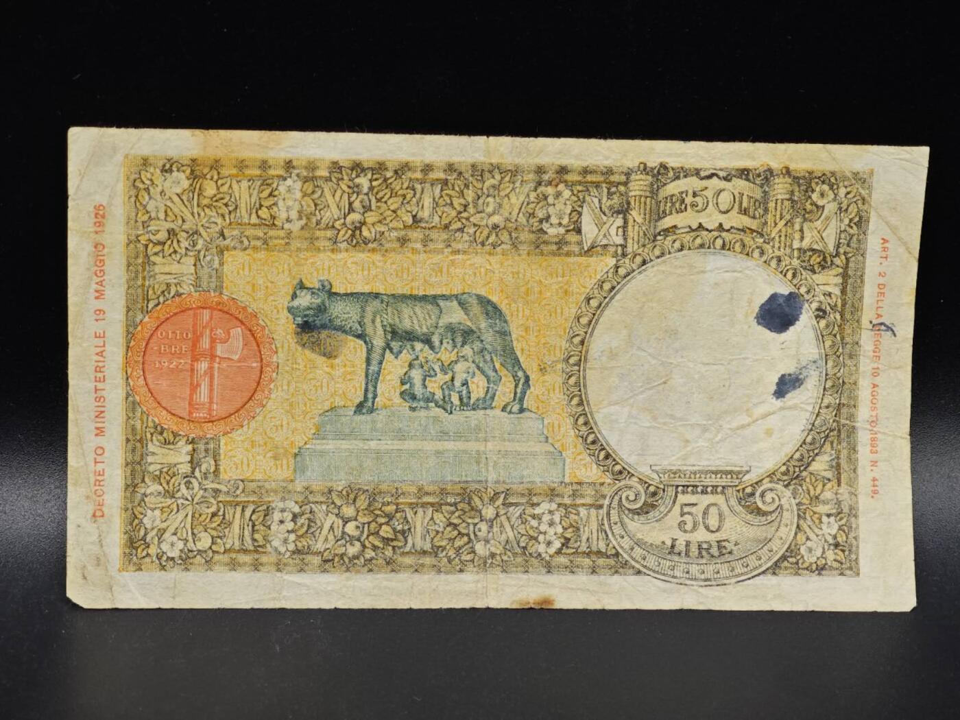 【淘币小摊】限时拍第八百拍  纸币场  满百包邮可预留两周  周一统一发货  意大利50里拉