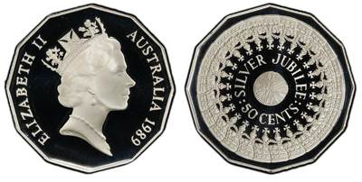 PThappally收藏第54次拍卖，英联邦地区硬币纸币 - 澳大利亚 1989 50澳分 18g  银币 PCGS PR68DCAM