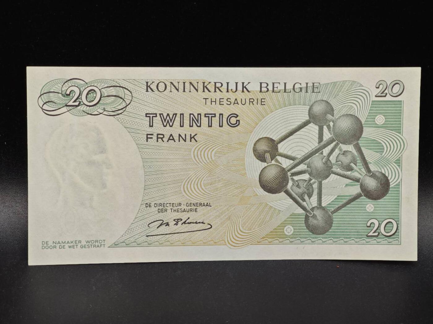 【淘币小摊】限时拍第八百拍  纸币场  满百包邮可预留两周  周一统一发货  比利时1964年20法郎