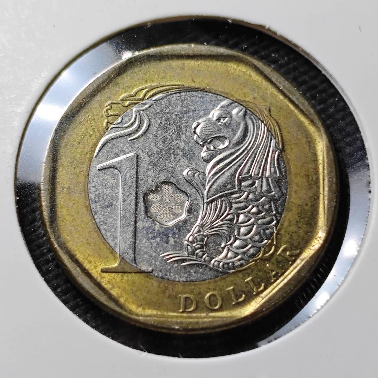 KK钱币收藏小铺  第371场  2月预留时间 周末发货  新加坡一元