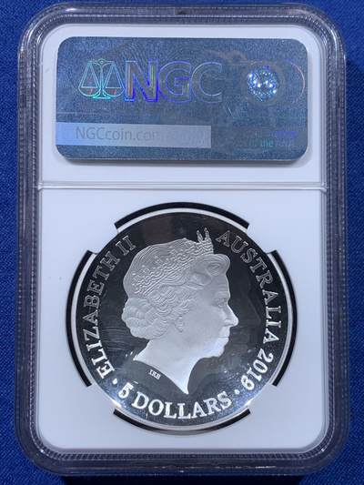 《竞宝斋》第438场 周日，周一，周二 3场连拍 （全场包邮） NGC PF69UC 澳大利亚2019年发行的1626新世界地图-西半球弧形5澳元纪念银币（重1盎司，币径39.62MM，发行量5000枚，盒证齐全）