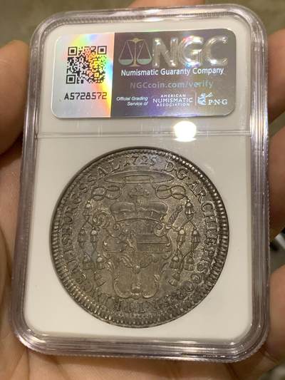 《竞宝斋》第438场 周日，周一，周二 3场连拍 （全场包邮） 唯一冠军分 NGC MS63 神圣罗马帝国 萨尔茨堡大主教区 1725年 安东尼亲王 泰勒大银币 61分Sincona3.9W成交 及其难得的品种