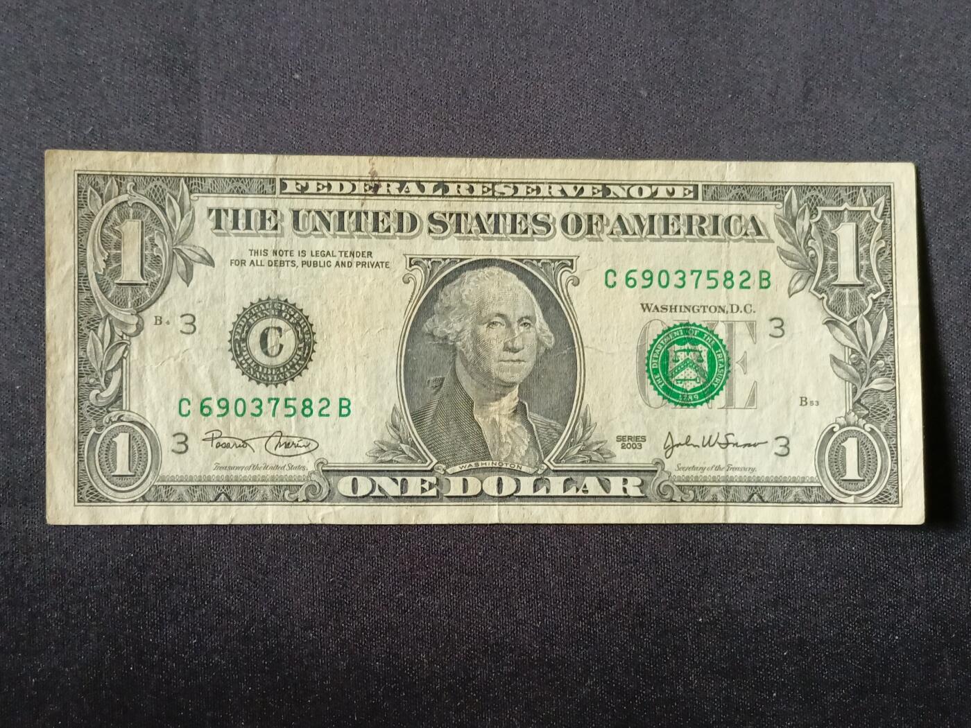 【游宝拍卖】乙巳蛇年87期 佣金1+6% 美国-1美元【SERIES-2003 流通品相】