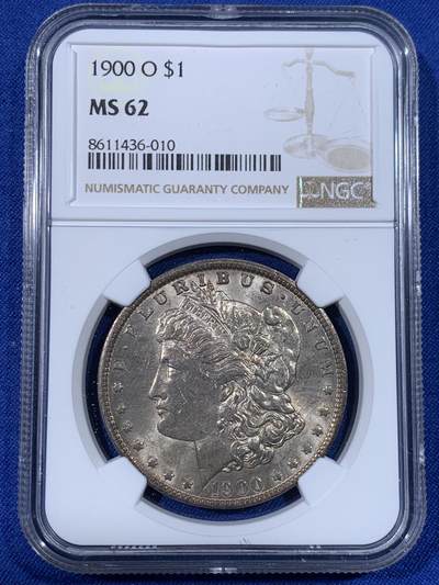 《竞宝斋》第438场 周日，周一，周二 3场连拍 （全场包邮） - NGC MS62 美国 1900年 摩根 1美圆银币