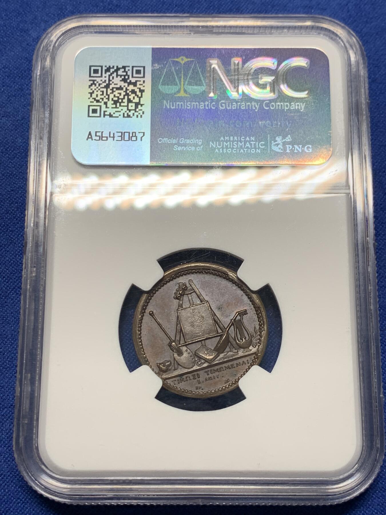 《竞宝斋》第438场 周日，周一，周二 3场连拍 （全场包邮） NGC MS63BN 法国霍腾丝·德·博阿尔内纪念铜章  霍腾丝·德·博阿尔内（1783-1837）系拿破仑一世继女，1802年嫁予其弟路易·波拿巴。1806年随夫成为荷兰王后，亦是拿破仑三世生母。