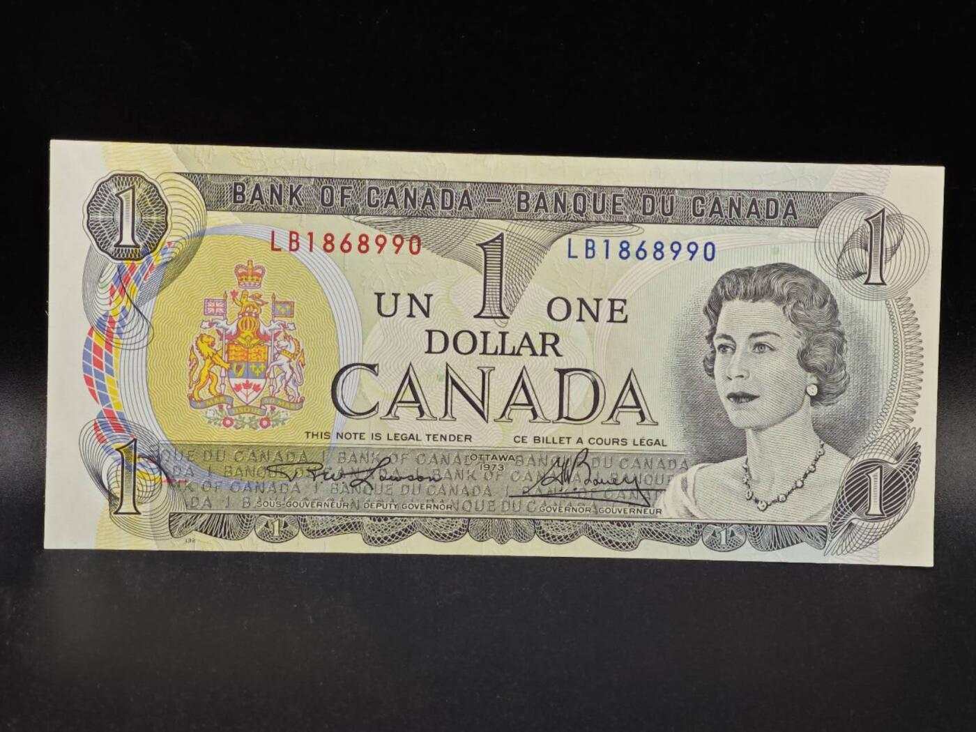 【淘币小摊】限时拍第八百拍  纸币场  满百包邮可预留两周  周一统一发货  加拿大1973年1元