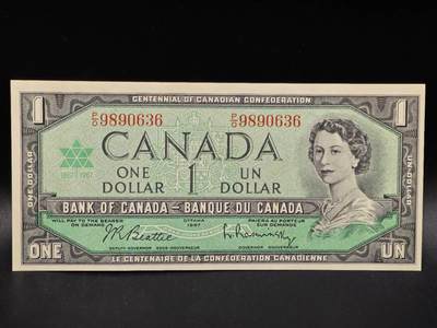 【淘币小摊】限时拍第八百拍  纸币场  满百包邮可预留两周  周一统一发货  - 加拿大1967年建国100周年1元