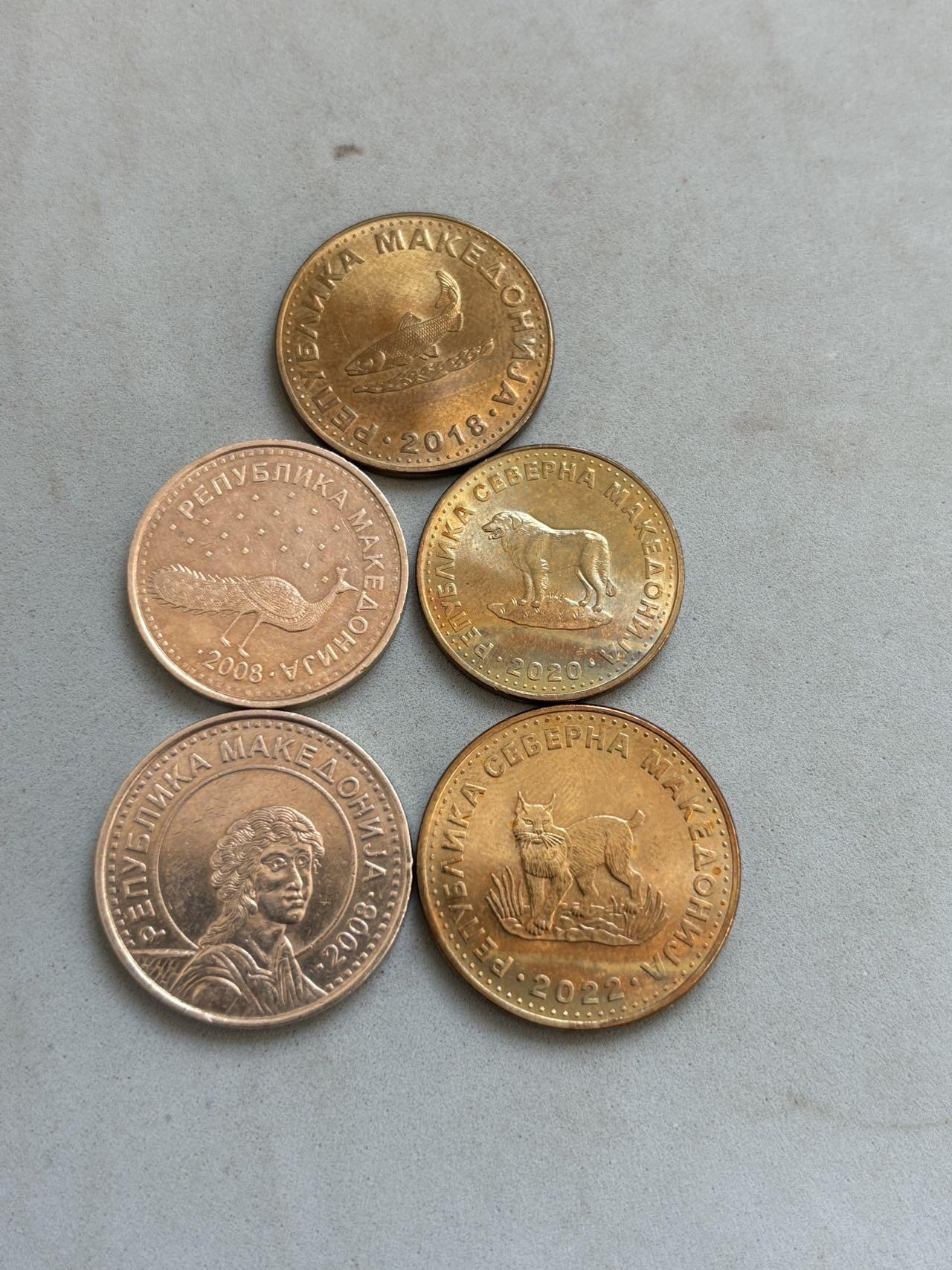 盛世勋华——号角文化勋章邮票专场拍卖第288期 马其顿套币 5枚硬币 1918—2022年版本 带定制盒