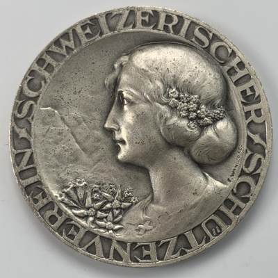 掌中浮雕-藏着的欧洲第042场 - 瑞士射击节女神银章，35mm，20g