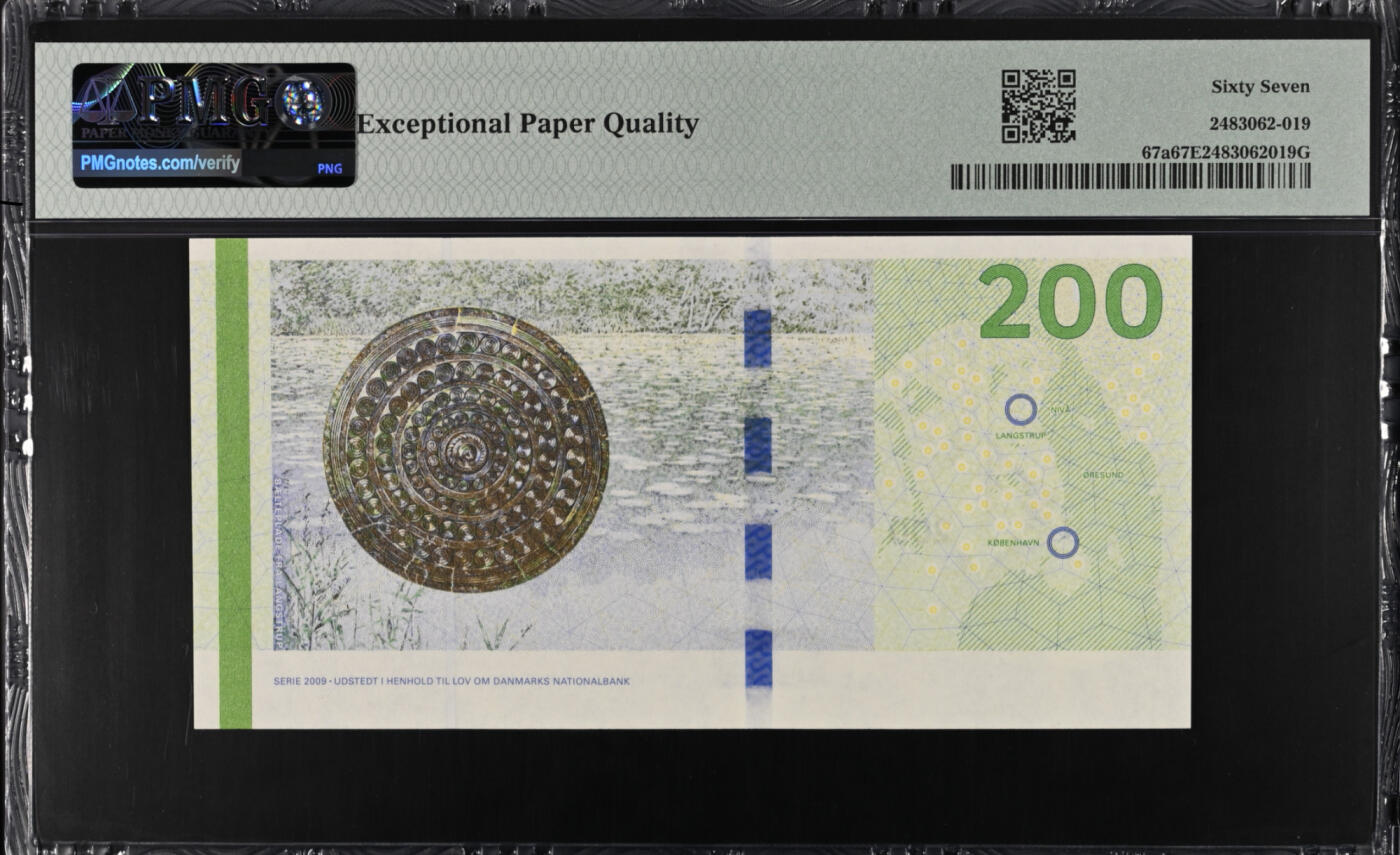 【礼羽收藏】🌏世界钱币拍卖第112期 【3A首发小号】丹麦2010年 200克朗 首发92号 PMG67高分