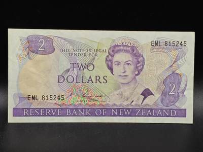 【淘币小摊】限时拍第八百拍  纸币场  满百包邮可预留两周  周一统一发货  - 新西兰2元