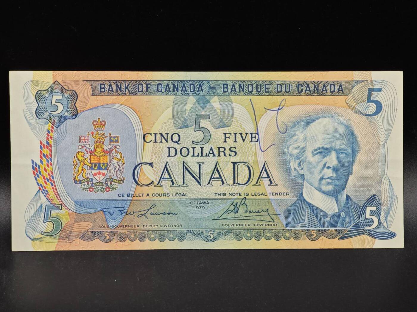 【淘币小摊】限时拍第八百拍  纸币场  满百包邮可预留两周  周一统一发货  加拿大1979年5元