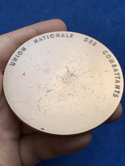 《竞宝斋》第438场 周日，周一，周二 3场连拍 （全场包邮） 法国老兵联盟克里梦梭总理大铜章 直径71.4mm 重量187.7g