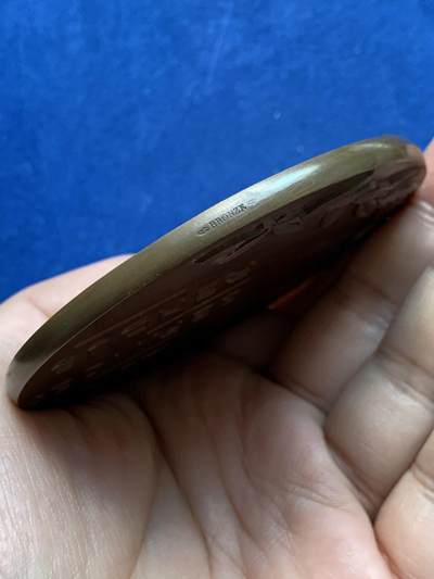 《竞宝斋》第438场 周日，周一，周二 3场连拍 （全场包邮） 法国1959年洛林斯凯尔特纪念超大铜章，正面狮子与鹰元素融合，带丰饶角边铭，尺寸巨大厚重压手，直径81mm，重量232.6g，状态极品带盒。