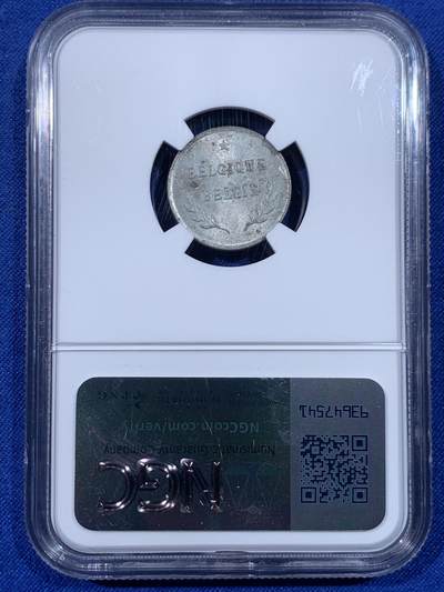 《竞宝斋》第438场 周日，周一，周二 3场连拍 （全场包邮） NGC MS62 比利时 1944年 2法郎 锌币 二战小面值易氧化金属 好品存世有限