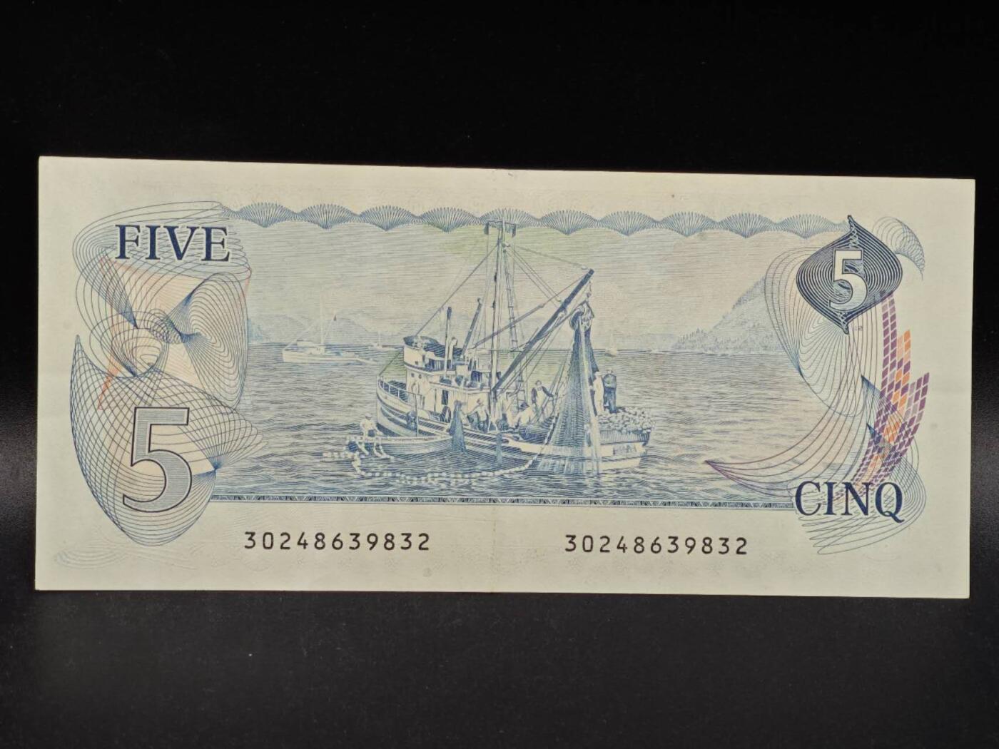 【淘币小摊】限时拍第八百拍  纸币场  满百包邮可预留两周  周一统一发货  加拿大1979年5元