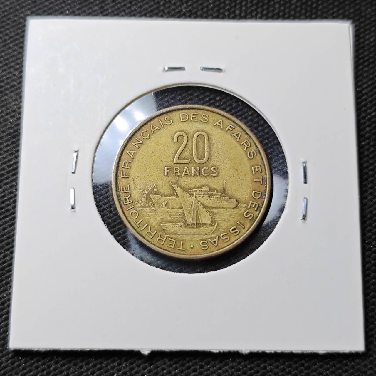 KK钱币收藏小铺  第372场  2月预留时间 周末发货  1968法属伊萨20法郎