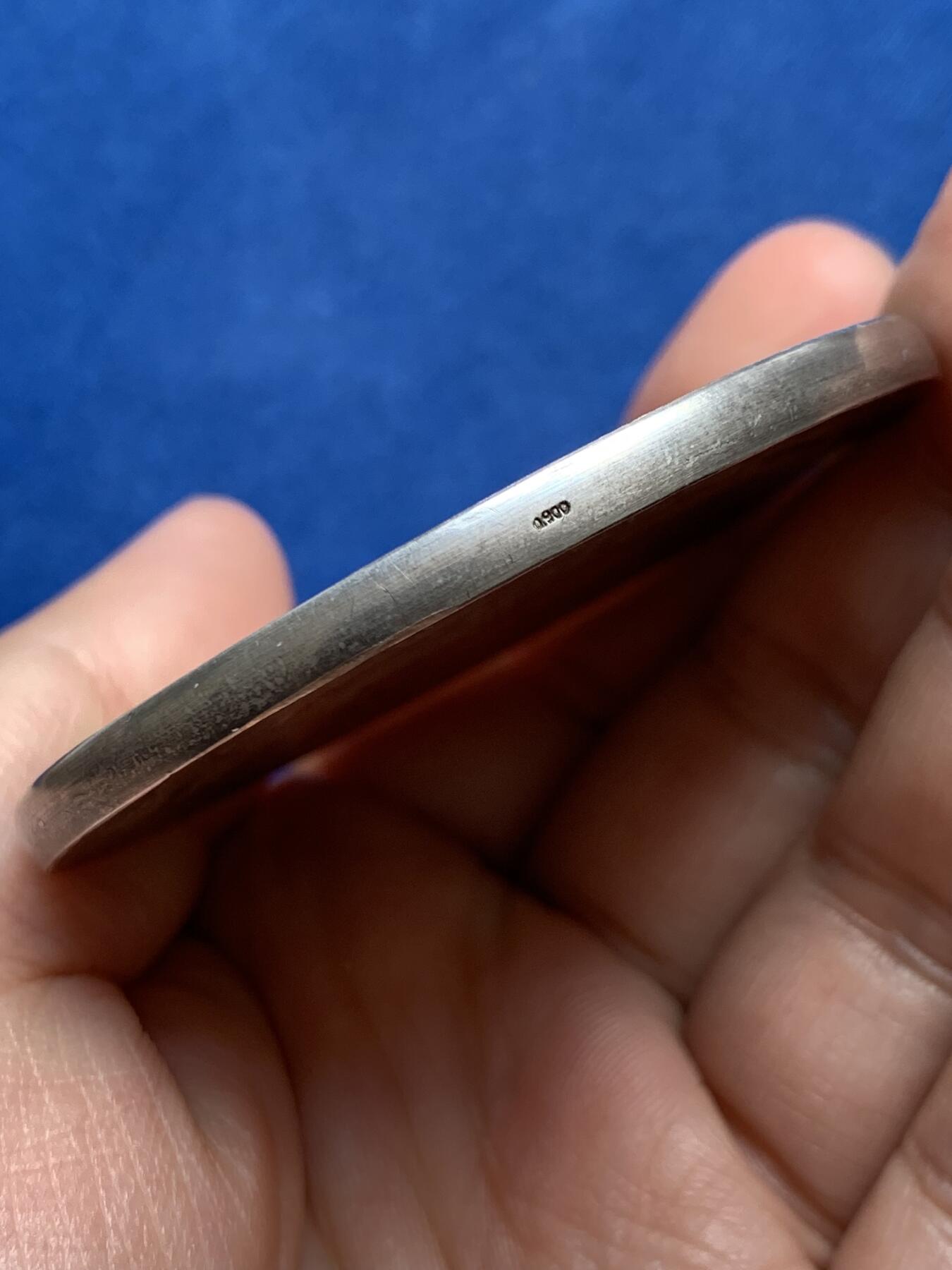 《竞宝斋》第438场 周日，周一，周二 3场连拍 （全场包邮） 瑞士 1912年 储蓄银行100年纪念银章 78.7克 61MM