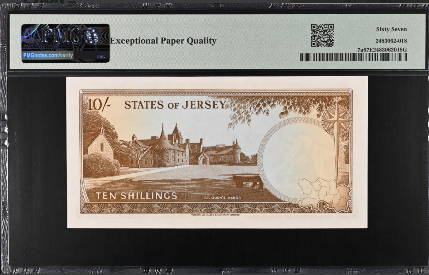 【礼羽收藏】🌏世界钱币拍卖第112期 【戎装女王】泽西1963年10先令 PMG67