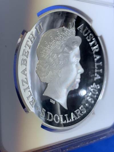 《竞宝斋》第438场 周日，周一，周二 3场连拍 （全场包邮） NGC PF69UC 澳大利亚2019年发行的1626新世界地图-西半球弧形5澳元纪念银币（重1盎司，币径39.62MM，发行量5000枚，盒证齐全）